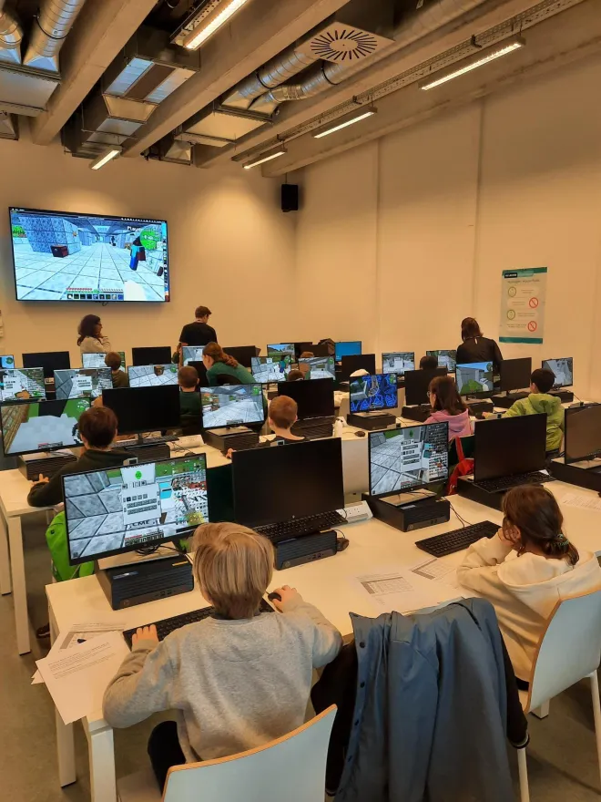 Minecraft op Dag van de Wetenschap